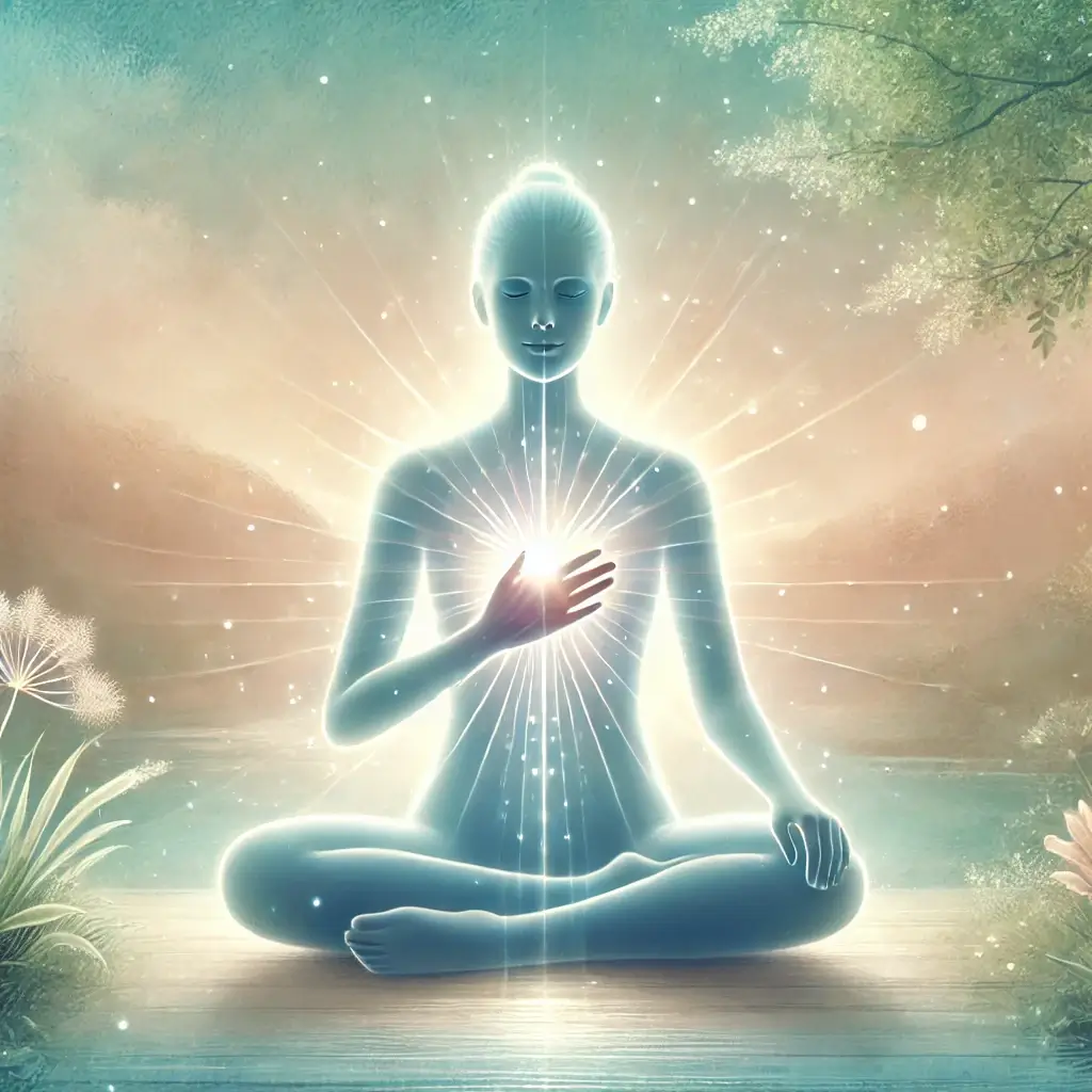 femme en auto-soin reiki sous hypnose